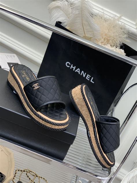 fake chanel slippers|chanel slippers cost.